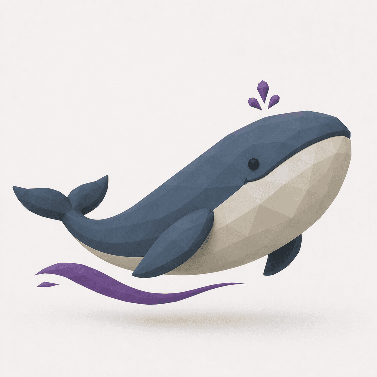 笑顔で立つクジラの全身イラスト