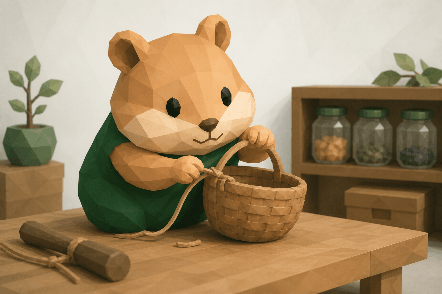 つよみを表すハムスターの場面