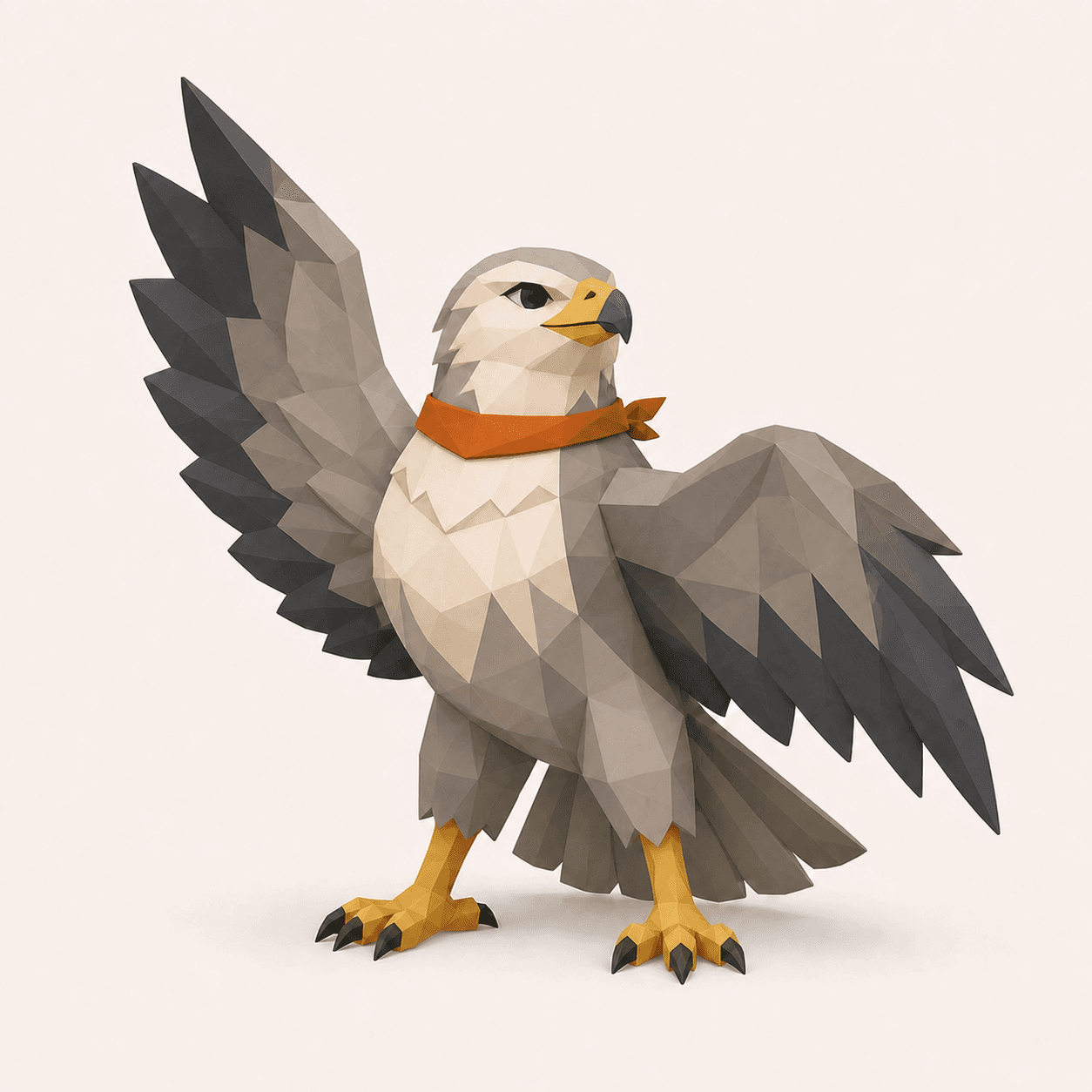 タカの全身イラスト