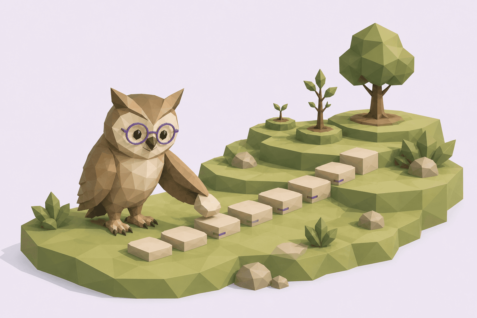 つよみを表すフクロウの場面