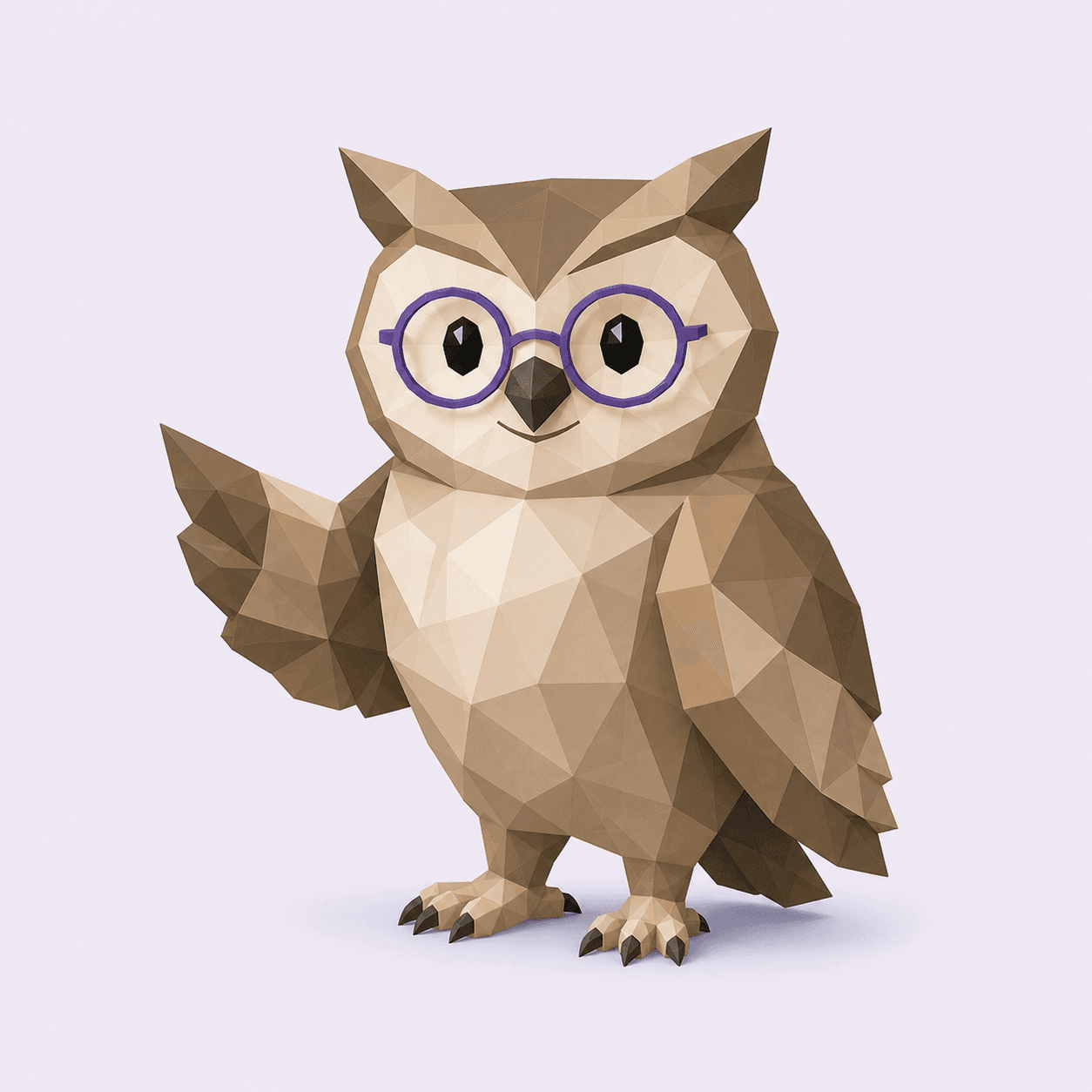 フクロウの全身イラスト