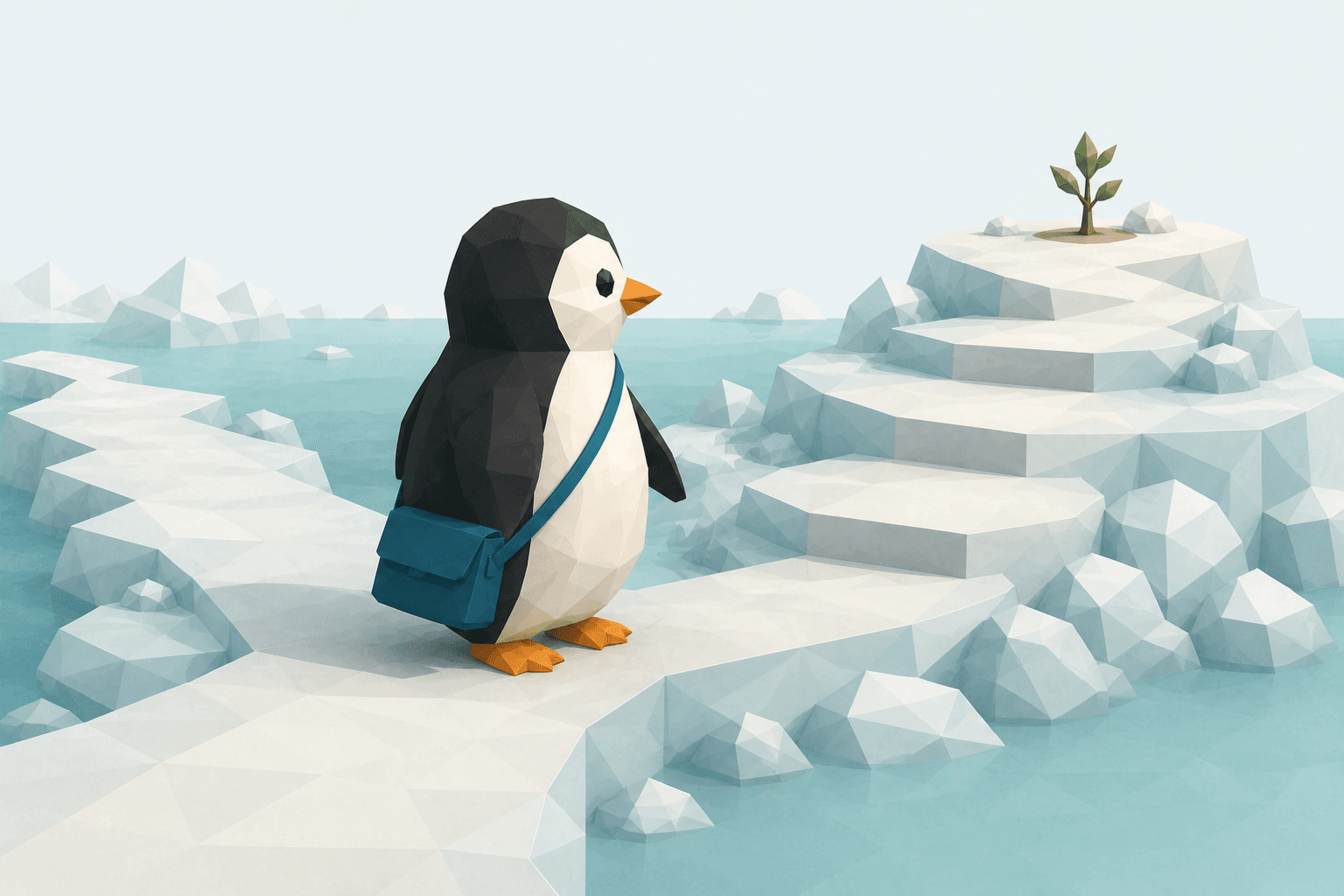 のびしろを表すペンギンの場面